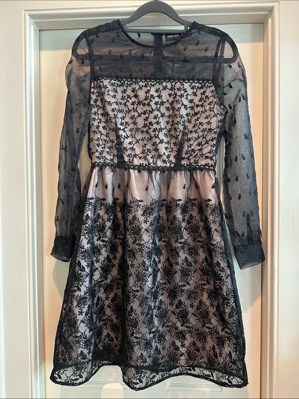 Seafolly Black Lace Overlay Mini Dress